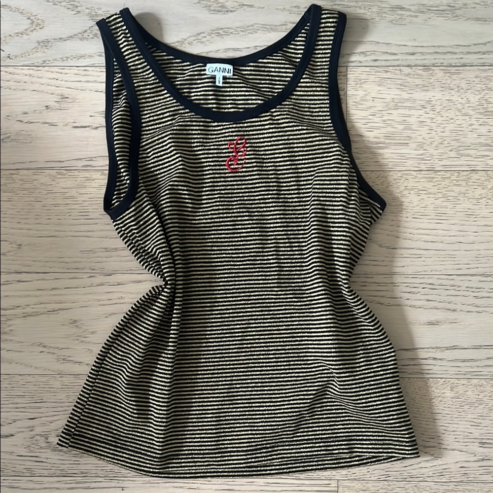 Ganni Striped Tank Top